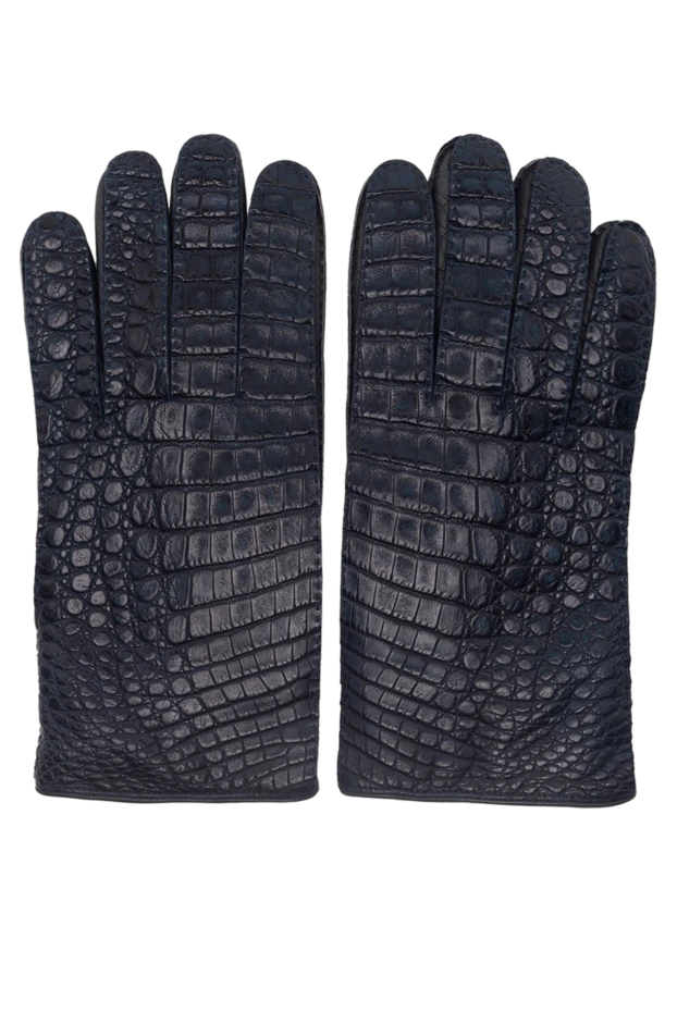 Mazzoleni man blue crocodile leather gloves for men buy with prices and photos 138689 - photo 1