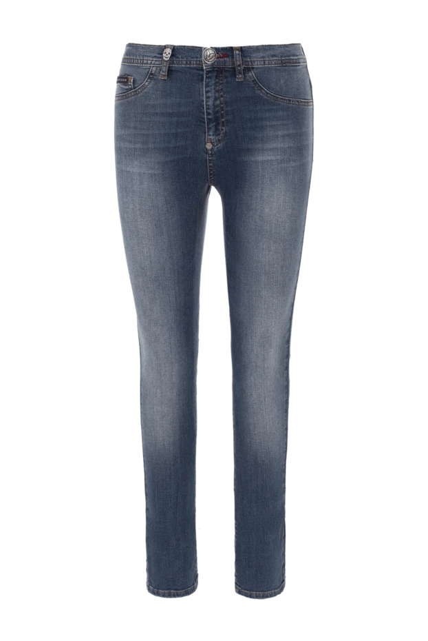 Philipp Plein женские джинсы из хлопка синие женские купить с ценами и фото 138705 - фото 1