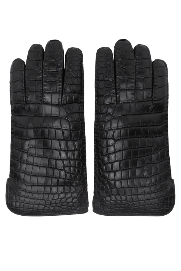 Vaccari man black crocodile leather gloves for men buy with prices and photos 138728 - photo 1