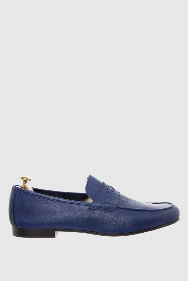 Andrea Ventura man blue leather loafers for men 138812 - photo 1