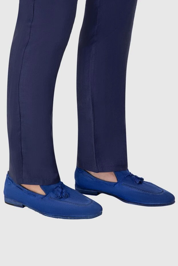Andrea Ventura man blue suede loafers for men buy with prices and photos 138837 - photo 2