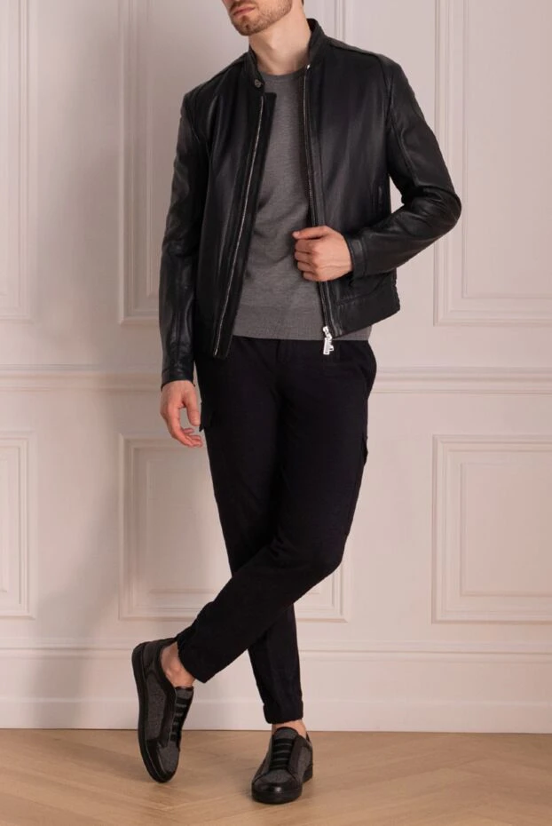 Massimo Sforza man black leather jacket for men buy with prices and photos 138871 - photo 2