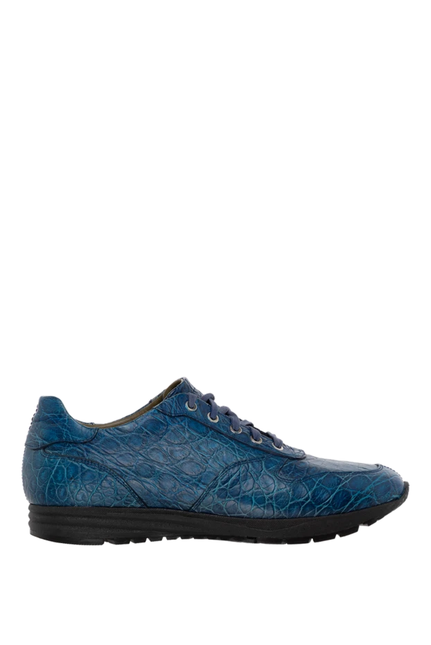 Men's crocodile leather snickers blue