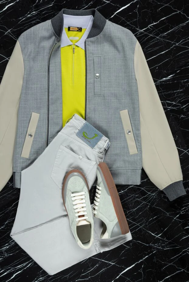 Brunello Cucinelli куртка из шерсти и нейлона серая мужская 138880 - фото 2