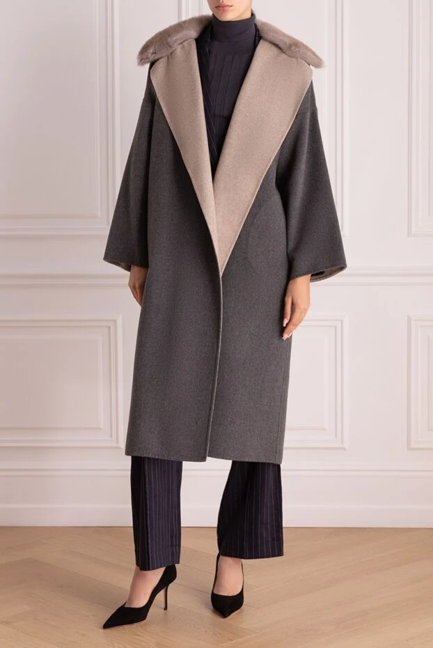 Bilancioni женские пальто серое женское купить с ценами и фото 139137 - фото 2