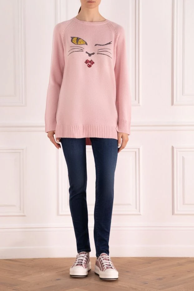Ermanno Scervino woman pink cashmere jumper for women buy with prices and photos 139157 - photo 2