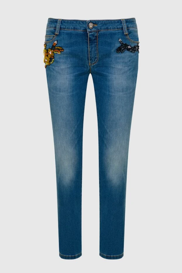 Ermanno Scervino женские джинсы из хлопка синие женские купить с ценами и фото 139161 - фото 1