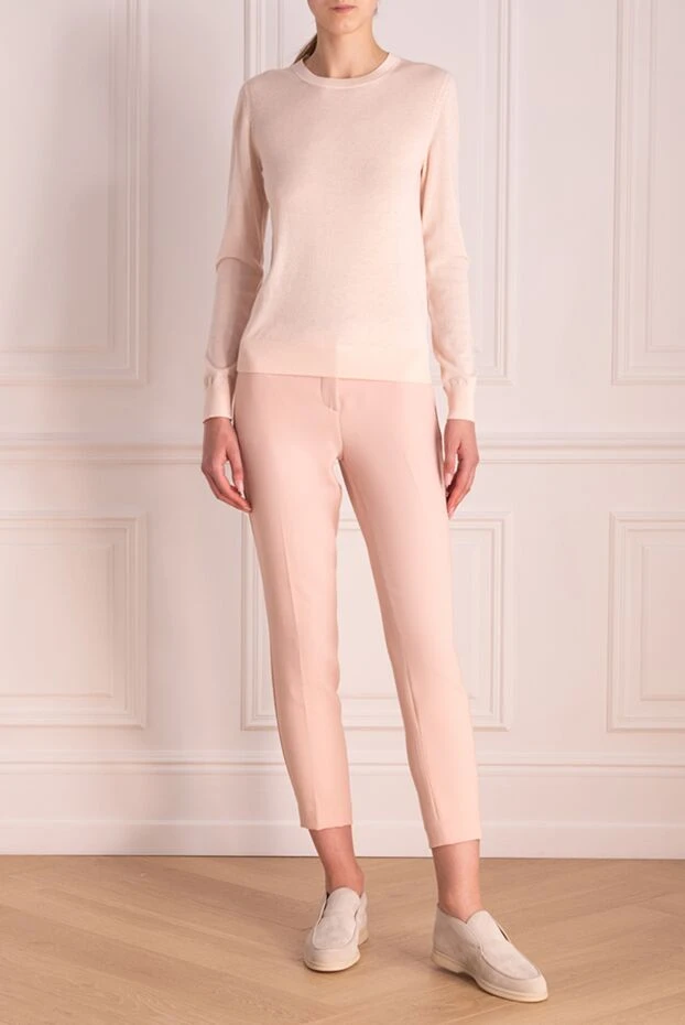 Ermanno Scervino woman pink polyester and acetate trousers for women 139171 - photo 2