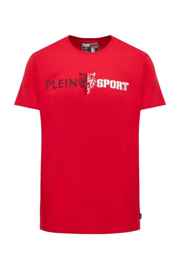 Philipp Plein red t-shirt with black and white logo and tiger emblem 195684 - photo 1