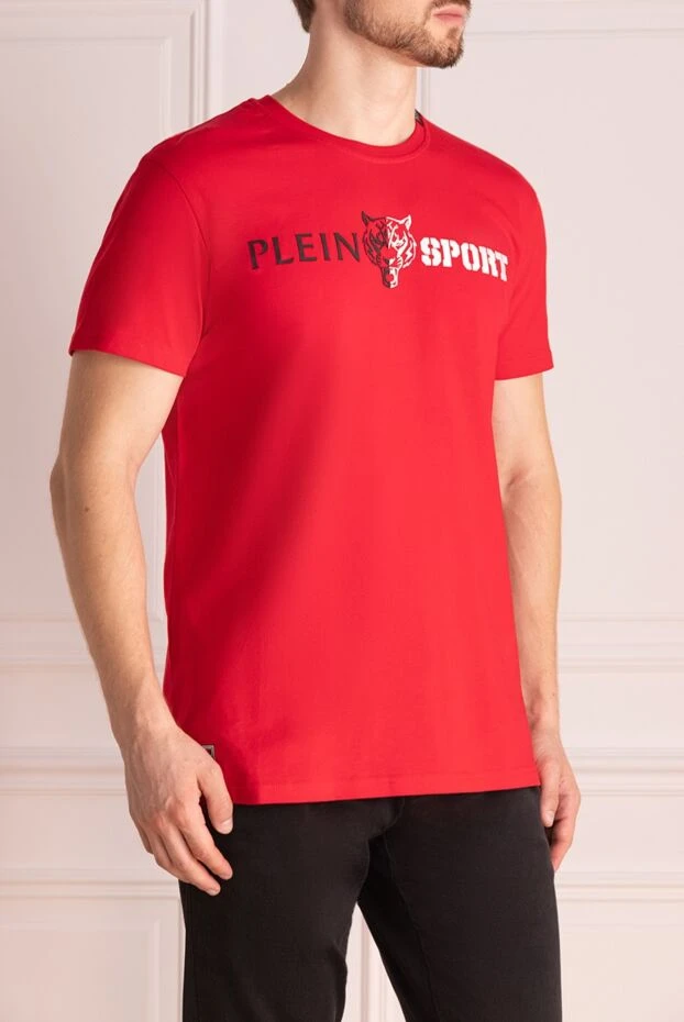 Philipp Plein red t-shirt with black and white logo and tiger emblem 195684 - photo 3