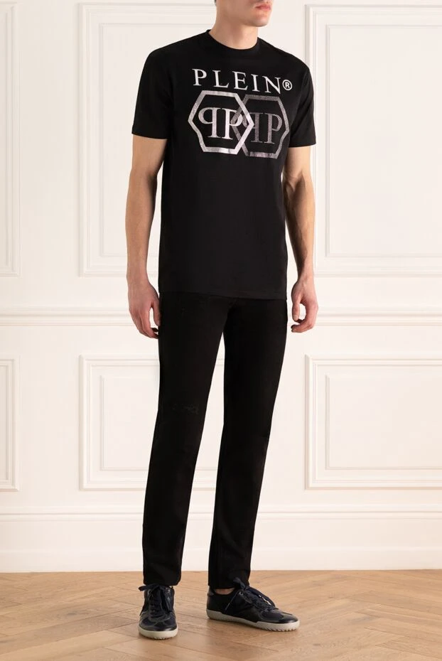 Philipp Plein мужские джинсы из хлопка черные мужские купить с ценами и фото 139207 - фото 2