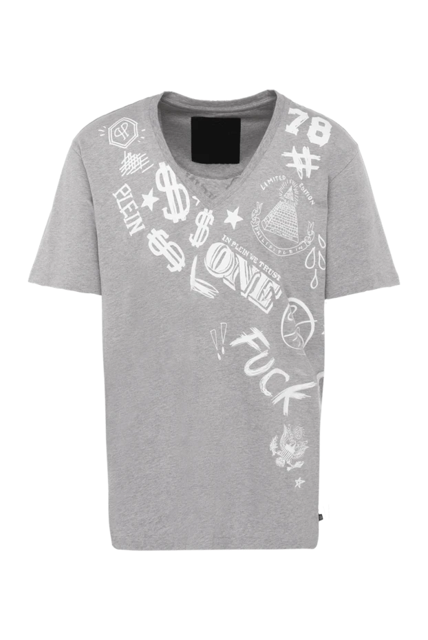 Philipp Plein мужские футболка из хлопка серая мужская купить с ценами и фото 139213 - фото 1