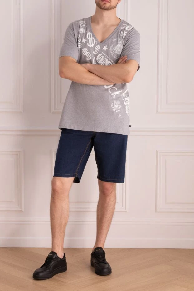 Philipp Plein чоловічі футболка з бавовни сіра чоловіча купити фото з цінами 139213 - фото 2