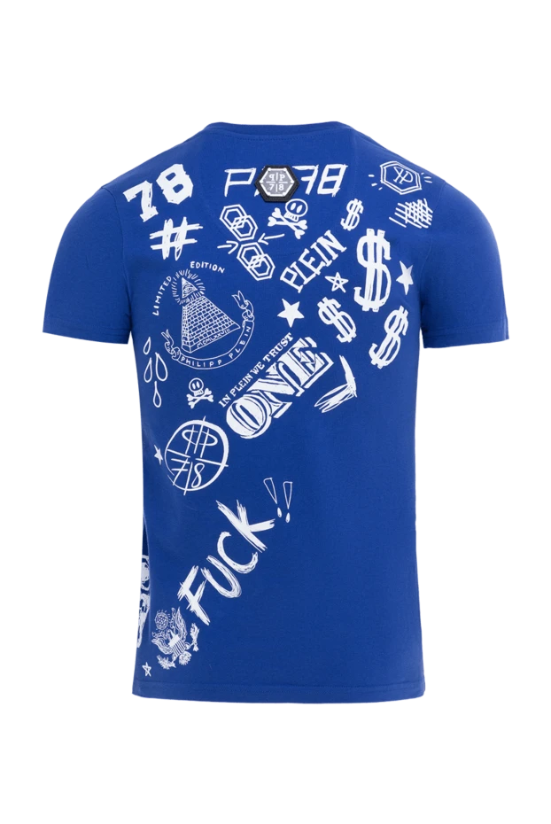Philipp Plein мужские футболка из хлопка синяя мужская купить с ценами и фото 139215 - фото 2