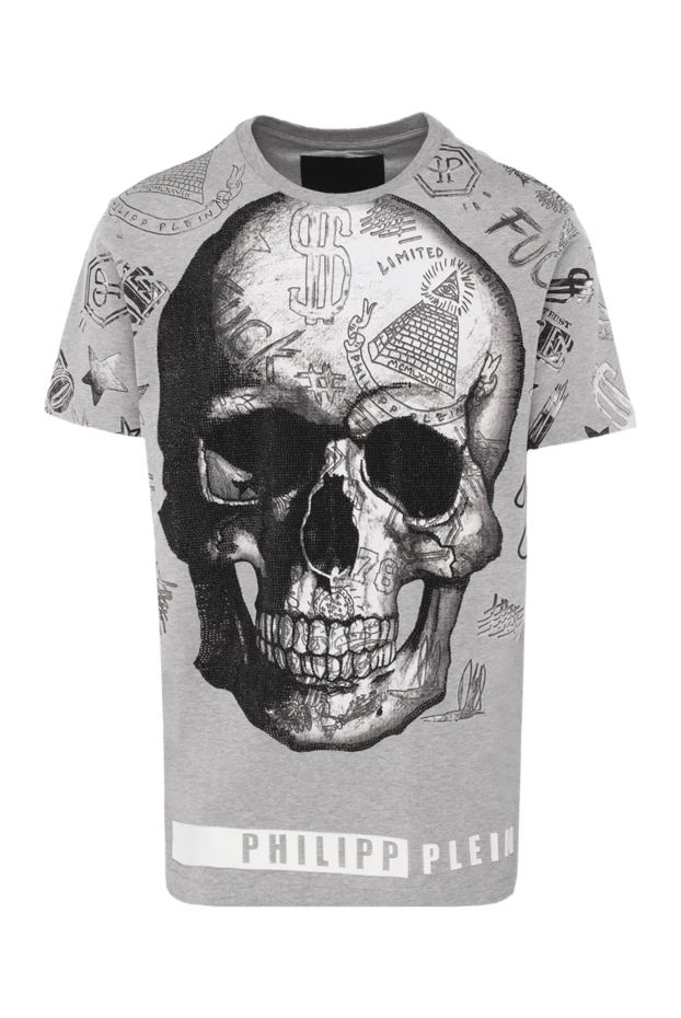 Philipp Plein man gray cotton t-shirt for men buy with prices and photos 139216 - photo 1