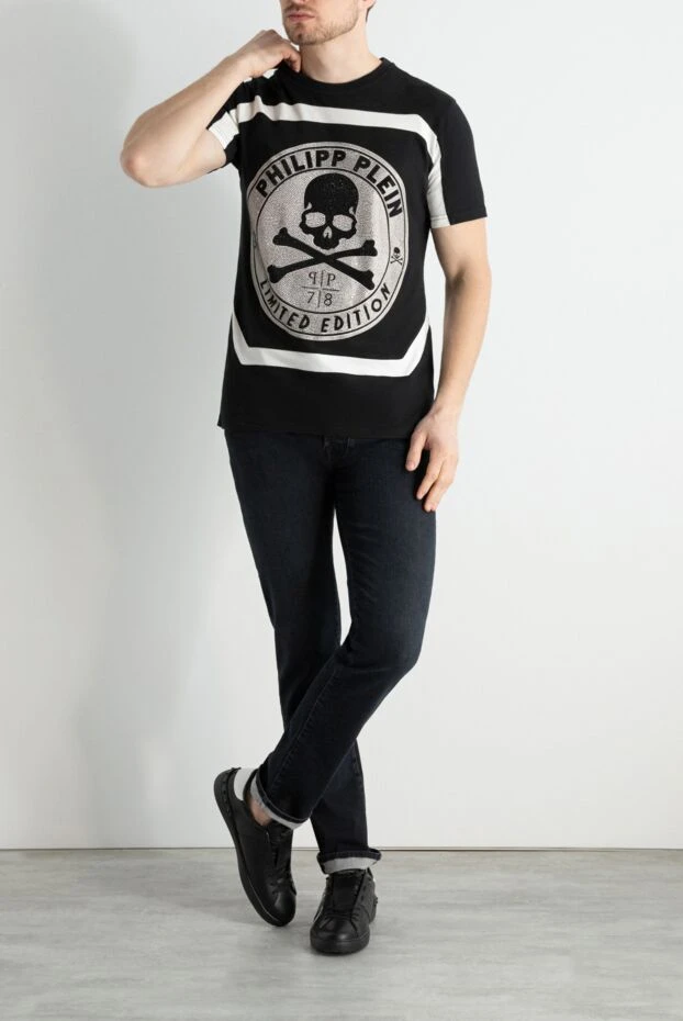 Philipp Plein man black cotton t-shirt for men buy with prices and photos 139217 - photo 2