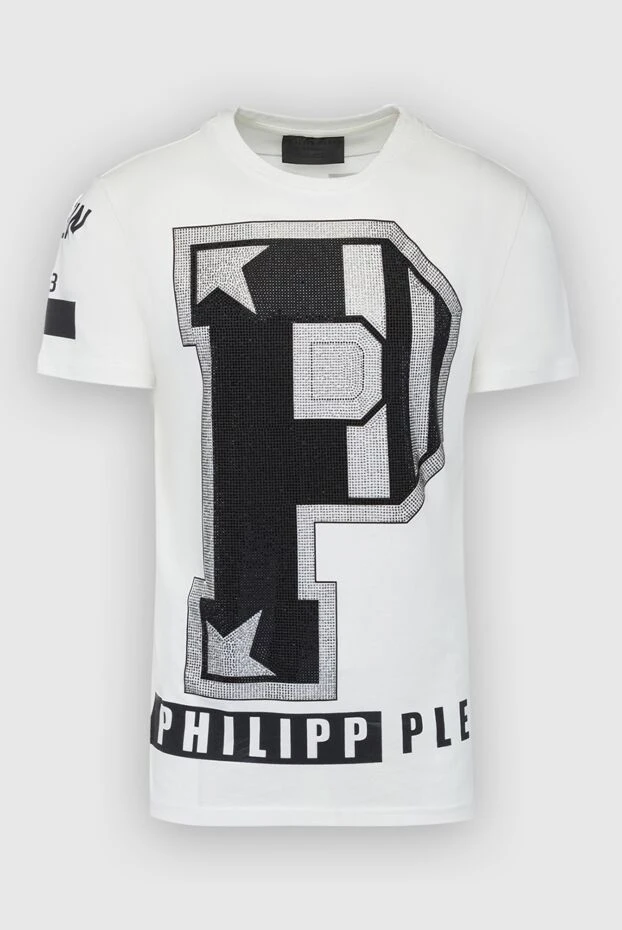 Philipp Plein мужские футболка из хлопка белая мужская купить с ценами и фото 139220 - фото 1