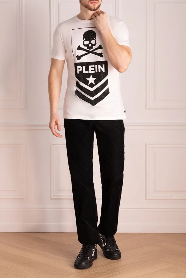 Philipp Plein мужские футболка из хлопка белая мужская купить с ценами и фото 139221 - фото 2