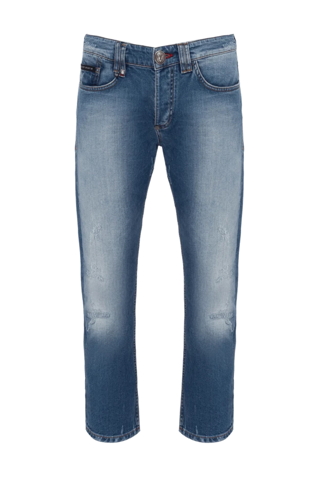 Philipp Plein мужские джинсы из хлопка синие мужские купить с ценами и фото 139233 - фото 1