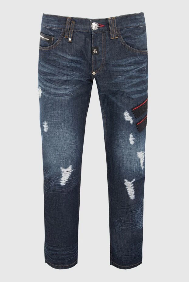 Philipp Plein мужские джинсы из хлопка синие мужские купить с ценами и фото 139235 - фото 1