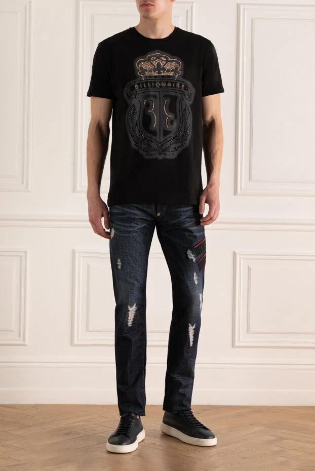 Philipp Plein мужские джинсы из хлопка синие мужские купить с ценами и фото 139235 - фото 2