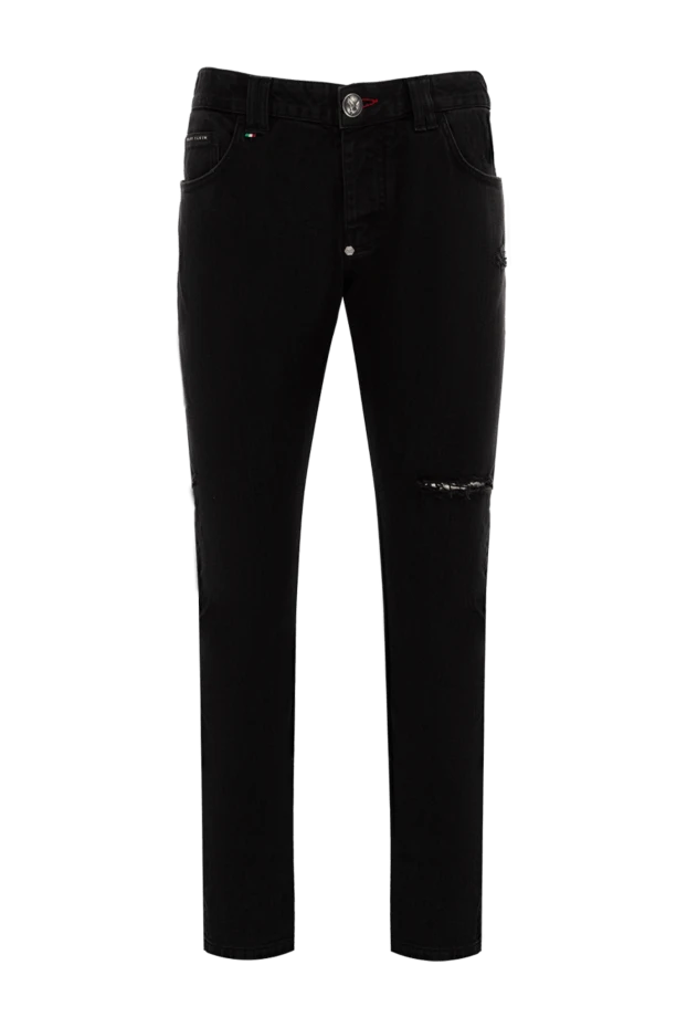 Philipp Plein мужские джинсы из хлопка черные мужские купить с ценами и фото 139242 - фото 1
