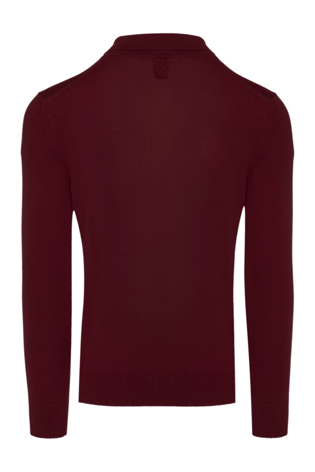 Billionaire man wool long sleeve polo burgundy for men 139264 - photo 2