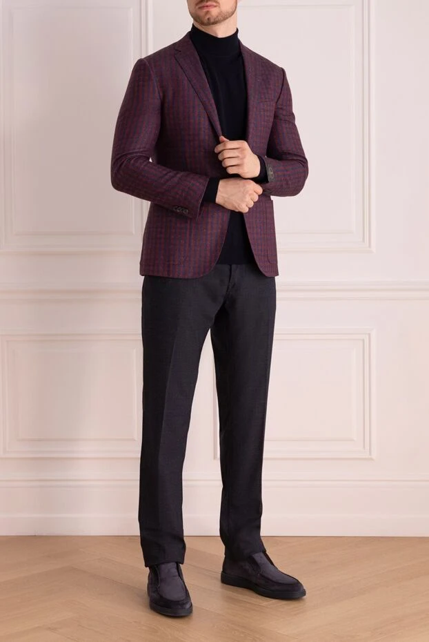 Corneliani мужские пиджак бордовый мужской купить с ценами и фото 139372 - фото 2