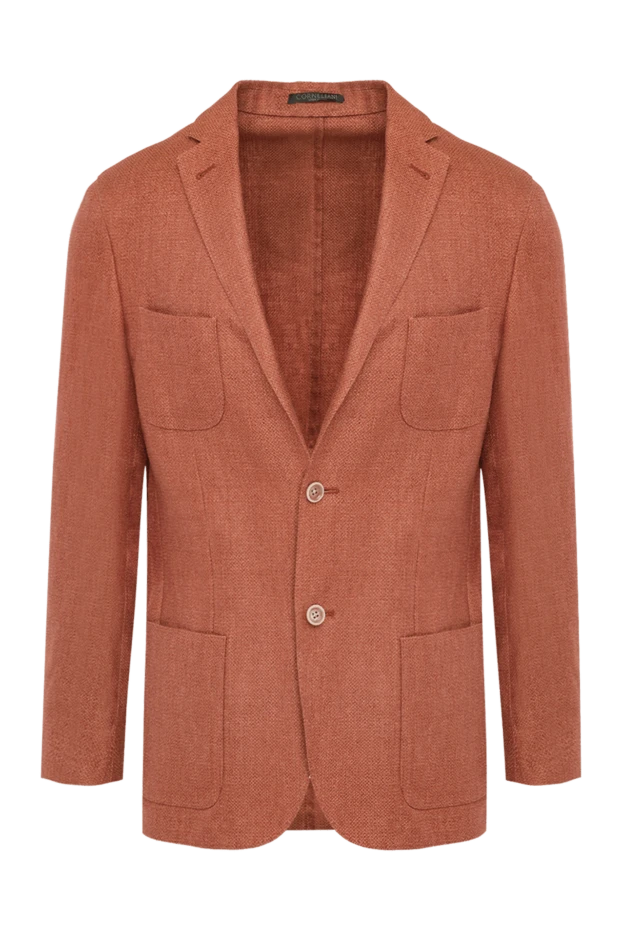 Corneliani man orange canvas and wool jacket for men 139381 - photo 1