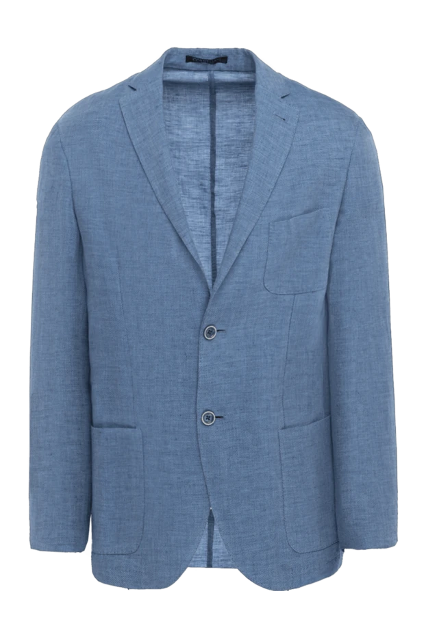 Corneliani man blue linen and cotton jacket for men 139382 - photo 1