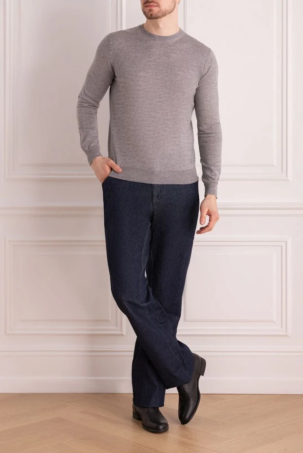 Corneliani man wool jumper gray for men buy with prices and photos 139399 - photo 2