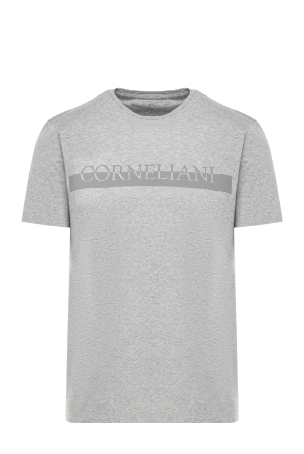 Corneliani мужские футболка из хлопка серая мужская купить с ценами и фото 139405 - фото 1