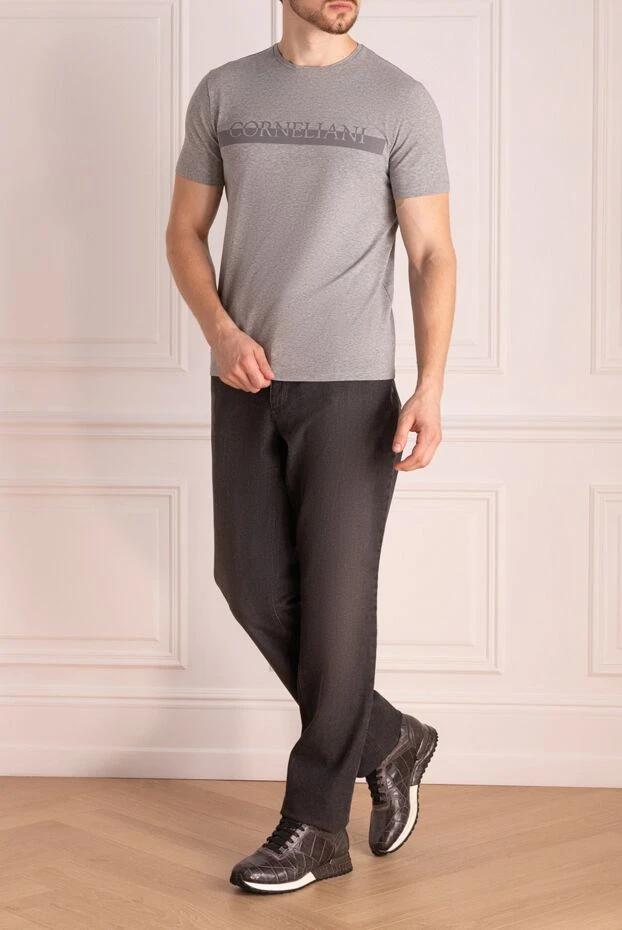 Corneliani man gray cotton t-shirt for men buy with prices and photos 139405 - photo 2