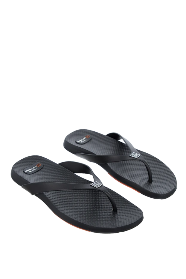 Corneliani man black polyamide flip flops for men 161230 - photo 3