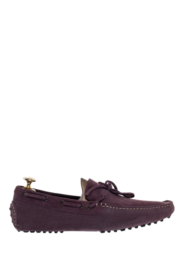 Corneliani man purple suede men's moccasins 139442 - photo 1