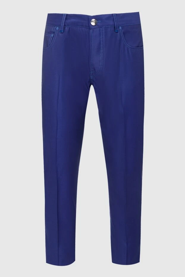 Corneliani man blue wool trousers for men buy with prices and photos 139453 - photo 1