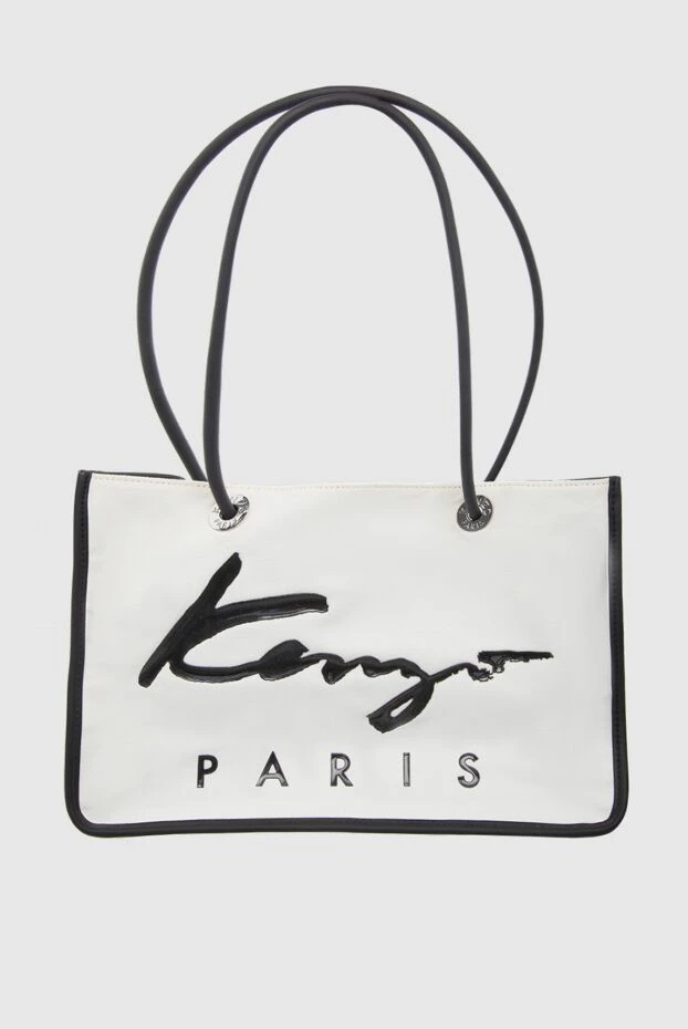 Kenzo woman white cotton and leather bag for women buy with prices and photos 139513 - photo 1
