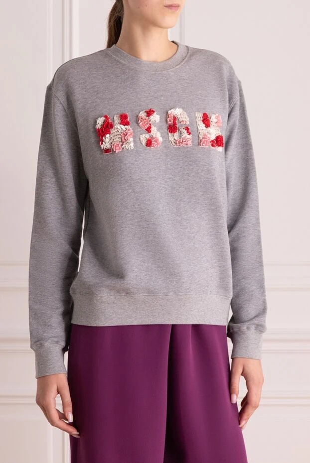 MSGM woman pink cotton sweatshirt for women 162299 - photo 3