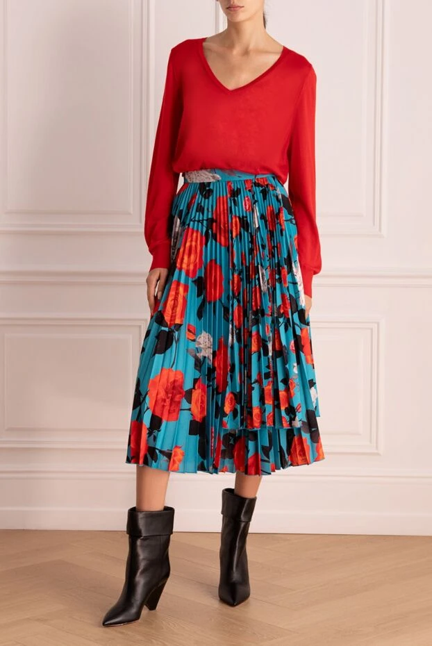 MSGM woman blue polyester skirt for women 139580 - photo 2