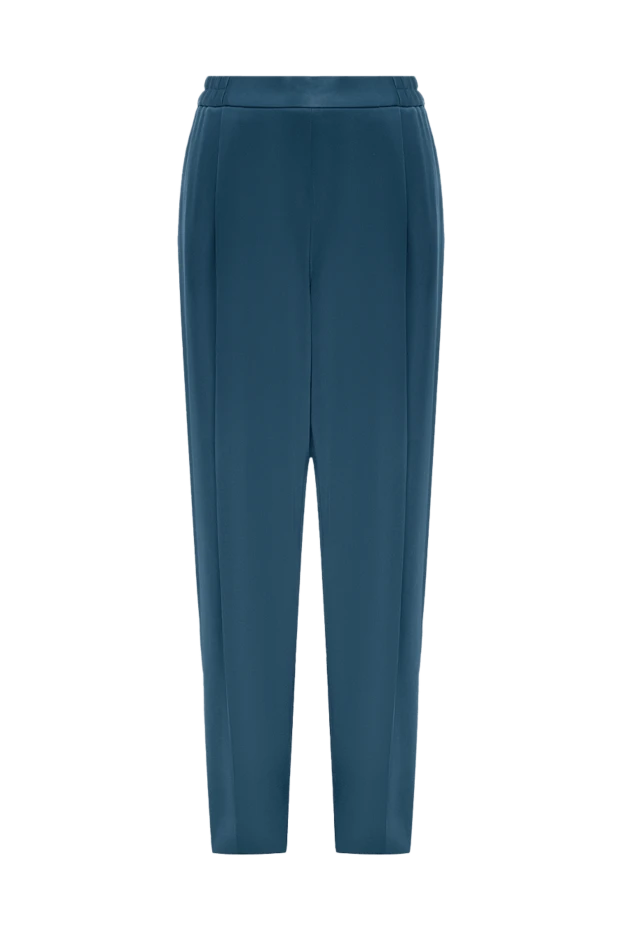 Stella McCartney woman blue acetate and viscose trousers for women buy with prices and photos 139589 - photo 1