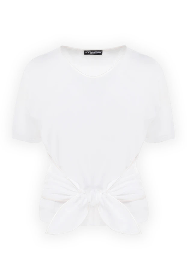 Dolce & Gabbana женские футболка из хлопка белая женская купить с ценами и фото 139610 - фото 1