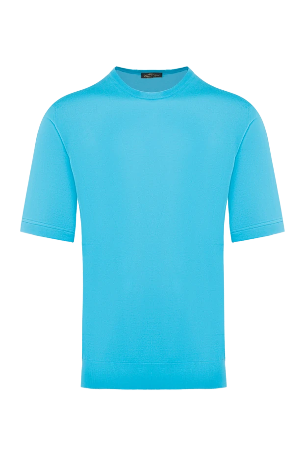Basic T-shirt in a rich blue shade made of jersey - photo 1