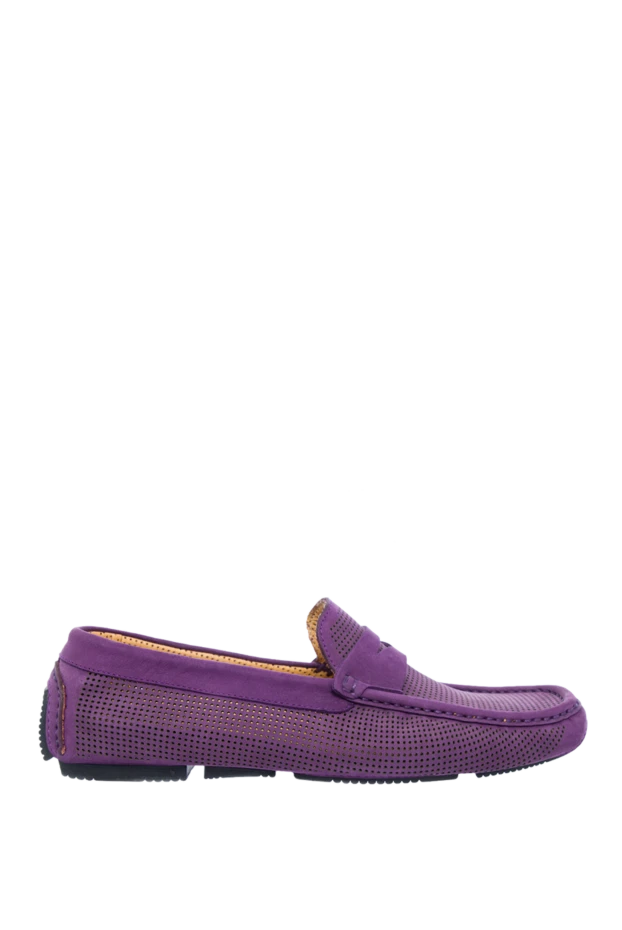 Cesare di Napoli man purple suede men's moccasins buy with prices and photos 139704 - photo 1