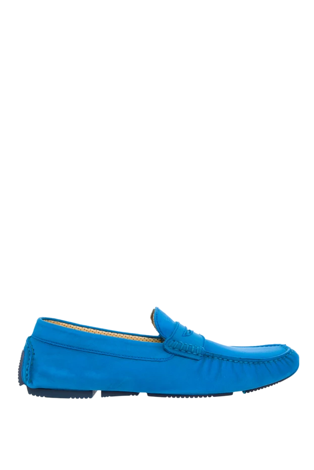 Cesare di Napoli man blue suede men's moccasins buy with prices and photos 139719 - photo 1