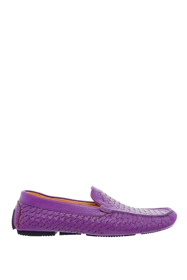 Cesare di Napoli man violet men's leather moccasins buy with prices and photos 139720 - photo 1