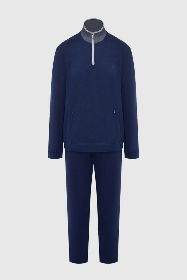 Ermenegildo Zegna костюм спортивный мужской из хлопка и нейлона синий 197098 - фото 1