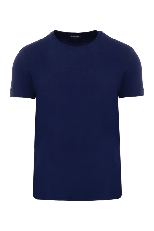 Ermenegildo Zegna man blue cotton and elastane t-shirt for men buy with prices and photos 139736 - photo 1