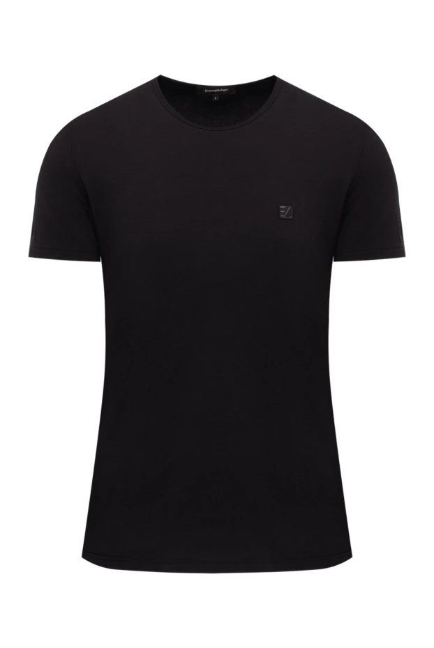 Ermenegildo Zegna мужские футболка из хлопка и эластана черная мужская купить с ценами и фото 139742 - фото 1