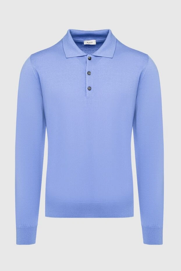 Bilancioni man blue wool long sleeve polo for men buy with prices and photos 139760 - photo 1