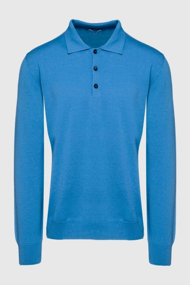 Bilancioni man blue wool long sleeve polo for men buy with prices and photos 139764 - photo 1